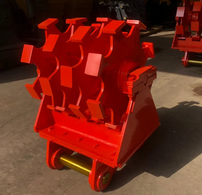 RSBM factory price  Backhoe compaction wheel 30t excavator pad compaction wheel