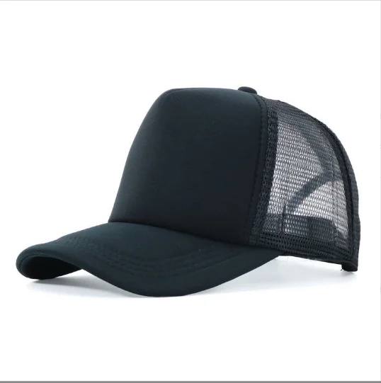 Gorra de beisbol sombrero polyester foam trucker hats custom logo 5 panel high crown mesh back trucker hats for men