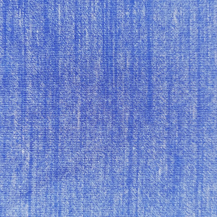 China suppliers NO MOQ free sample polyester viscose melange jersey viscose/polyester fabric
