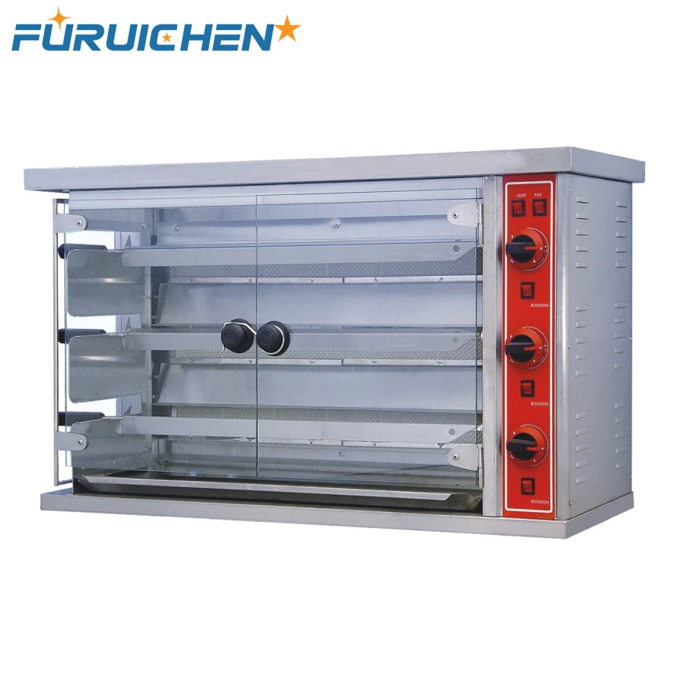 Furuichen Wholesale China 3-Rod Electric Bakery Rotisserie Oven For Bakery Industry Electric Chicken Rotisserie