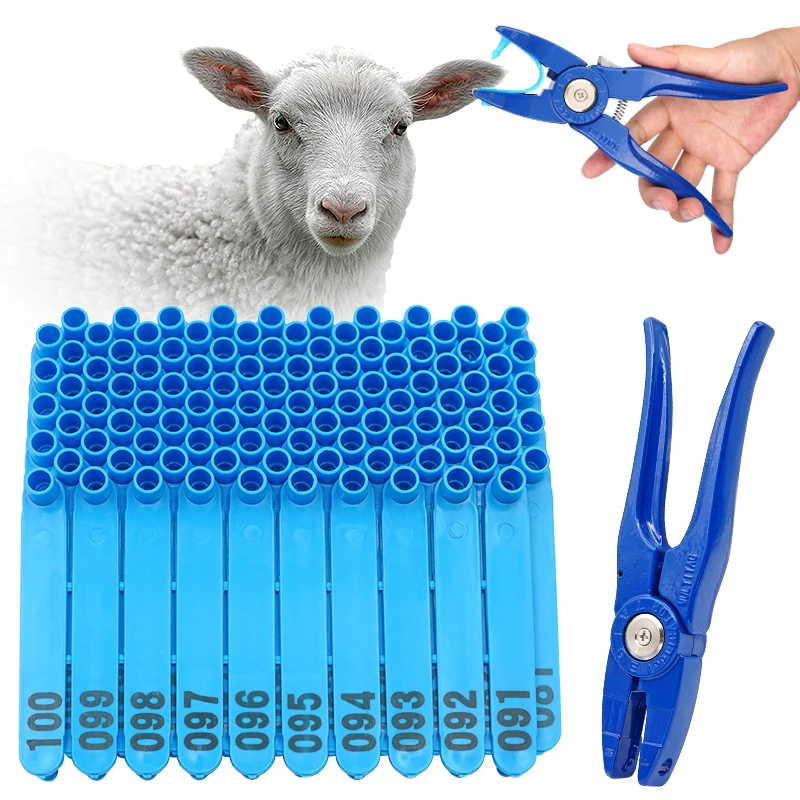 Animal Marking One-piece Sheep Ear Tag Livestock Ear Tag TPU Material Goat Sheep Ear Tags Marker for Livestock Farm