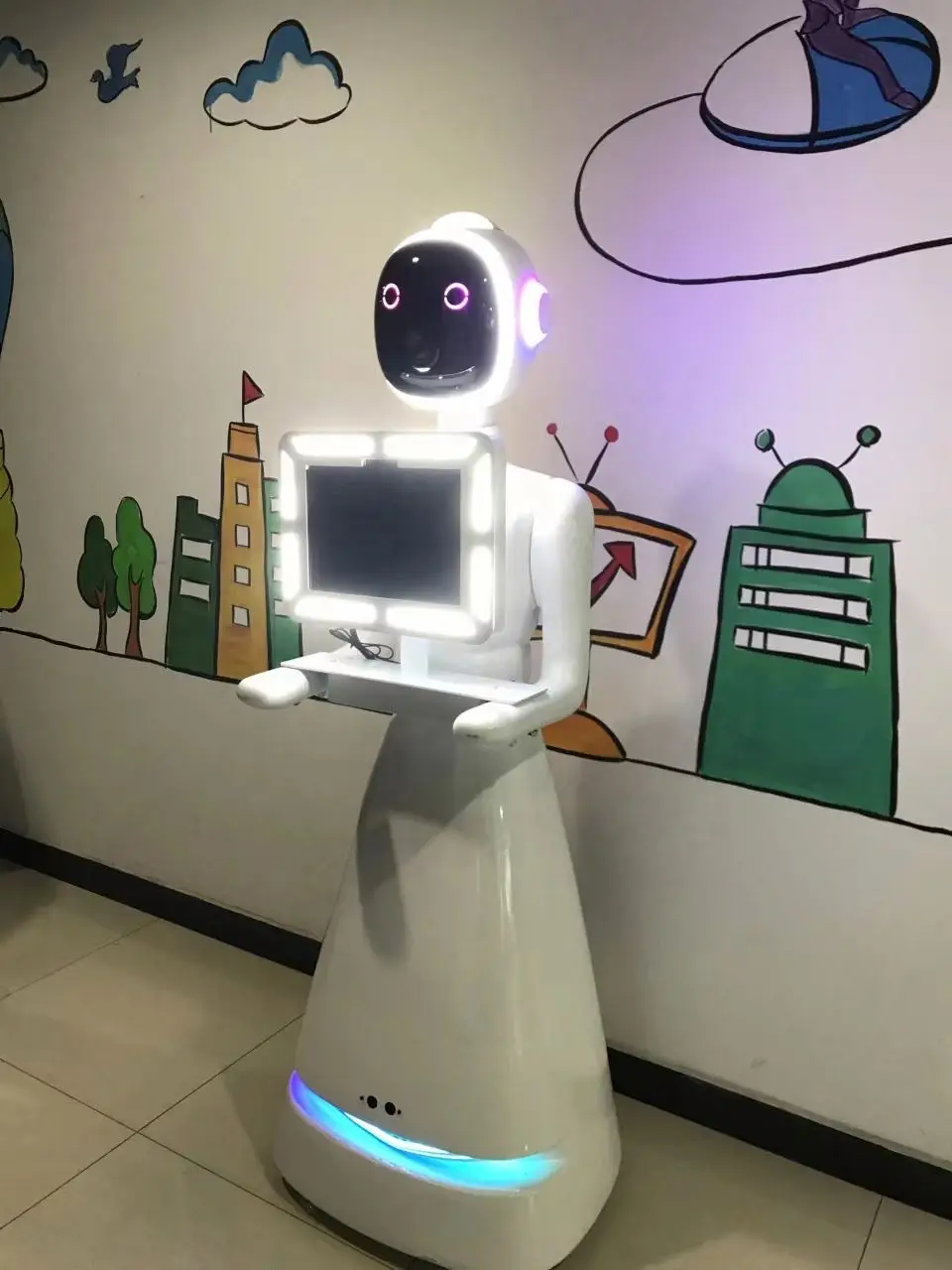 New portable mobile robot photo booth Fill light machine camera ipad selfie video Free accessories automatic spin 360 photobooth