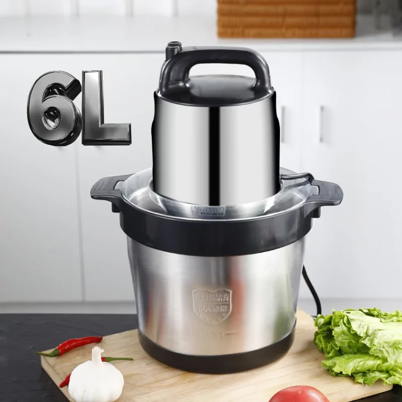 Мясорубка 6 л 8 12 бытовая многофункциональная машина для приготовления пищи из нержавеющей стали мощный Электрический смеситель мяса большой емкости