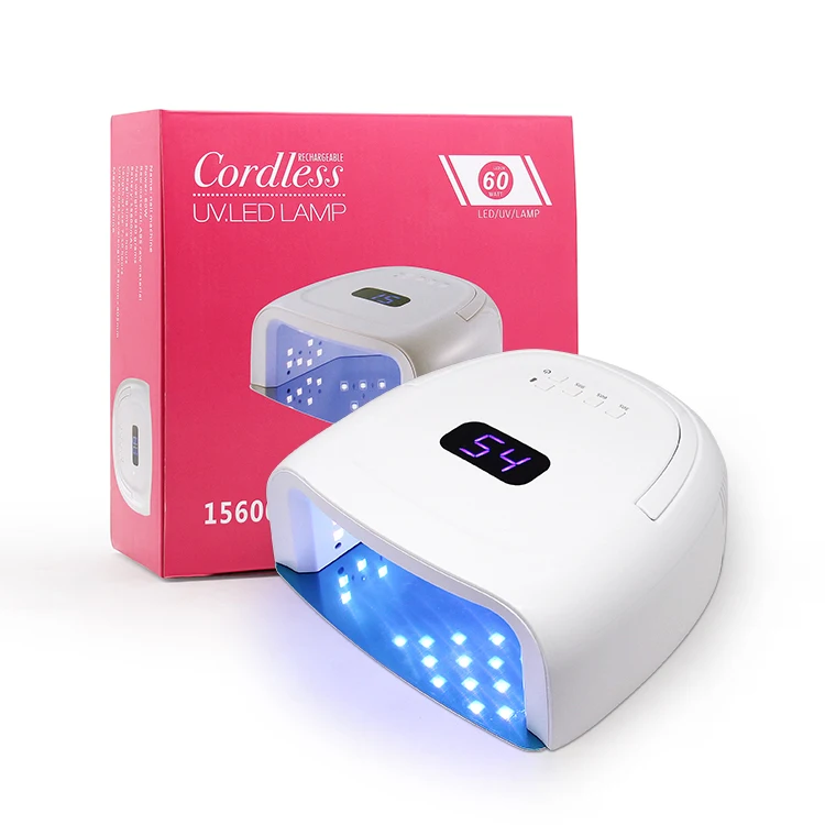 S20 Portable Rechargeable UV LED Nail Lamp Cordless 60W Gel Polish Dryer Lamp
