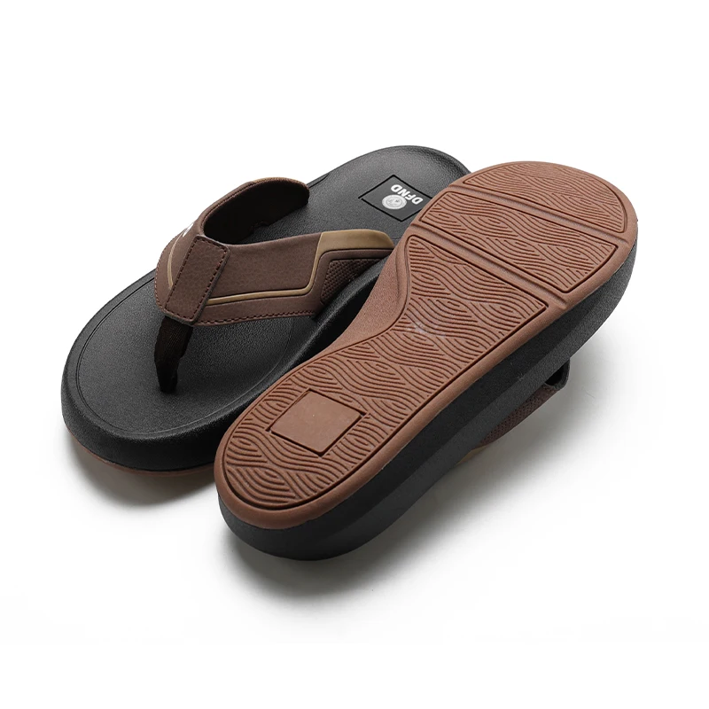 Henghao Slippers Outdoor Sports Casual Beach Flip Flops Super Soft Custom Slide Non-Slip Outdoor Fashion House Slippers For Men