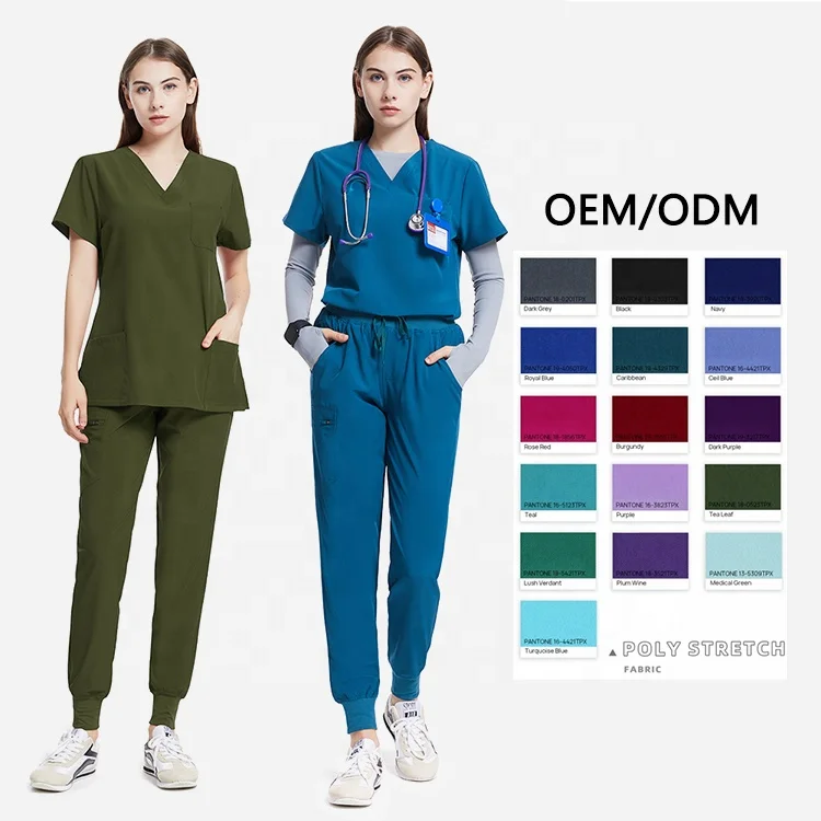 High Quality Professional Doctors Spa Uniform Scrubs Suits Medical Uniformes Medicos Nursing Medical Scrubs Set For Women
