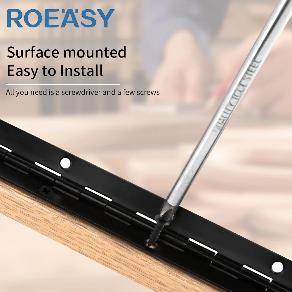 Металлический непрерывный шарнир ROEASY металлическое покрытие Золотая петля для пианино двери шкафа