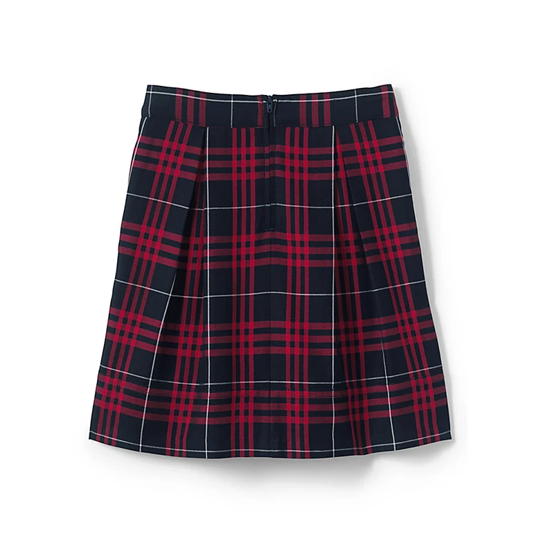 School Clothes Wear Student Uniform Girls White Blouse Skirt Dress Short Sleeved Red Plaid Skirt Set Middle School Uniform Set