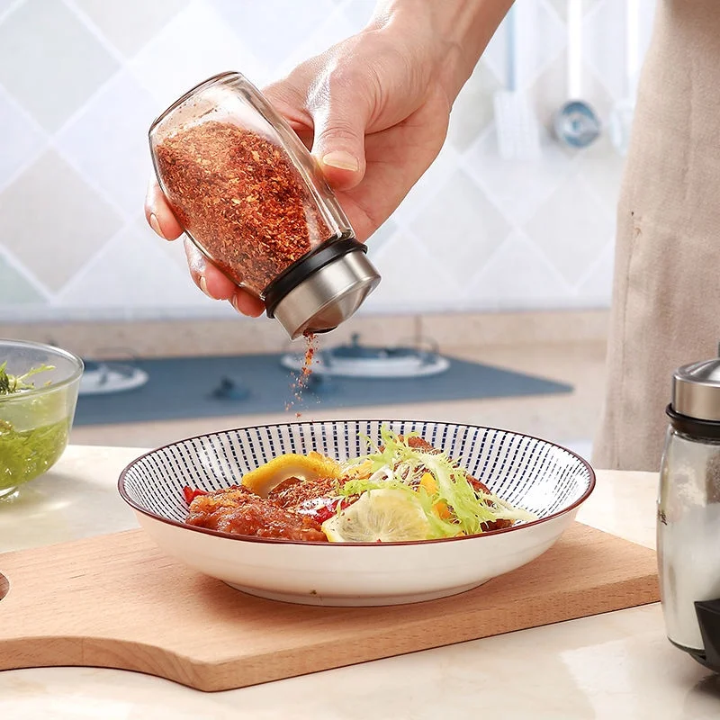 2 Tier Rotating Spice Shaker Jar Set With Stand Holder Big Size Set For Spices On A Stand Expandable Set For Spice Luxury