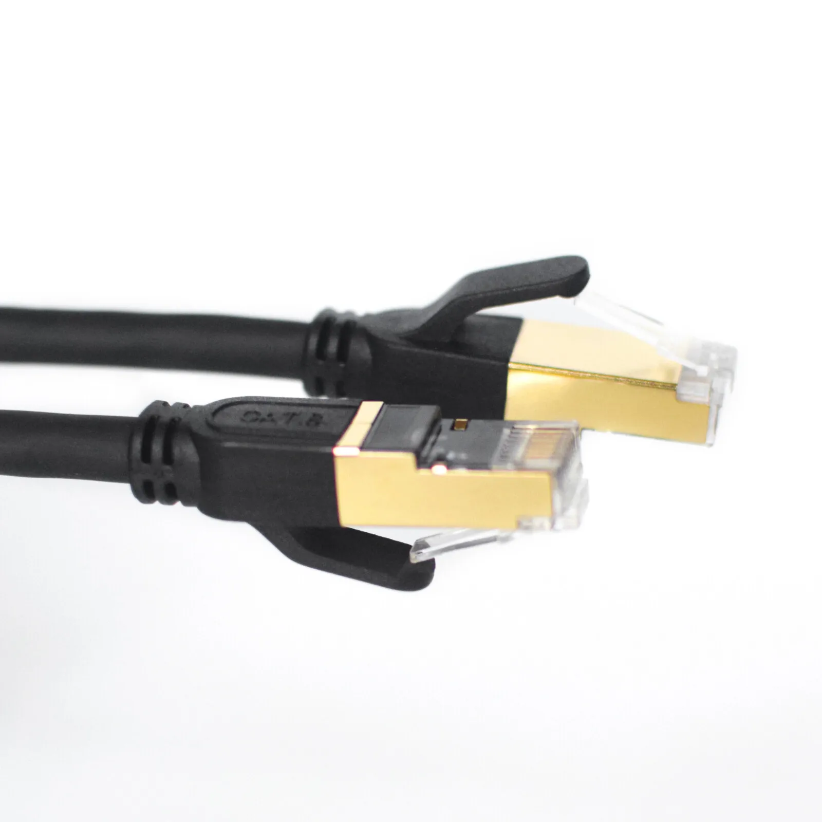 FTP SFTP High Speed Cat6a Cat7 Cat8 Flat Patch Cord 1m 3m 5m 10m 15m Bare Copper CCA Patch Cord RJ45 from China Supplier SZADP