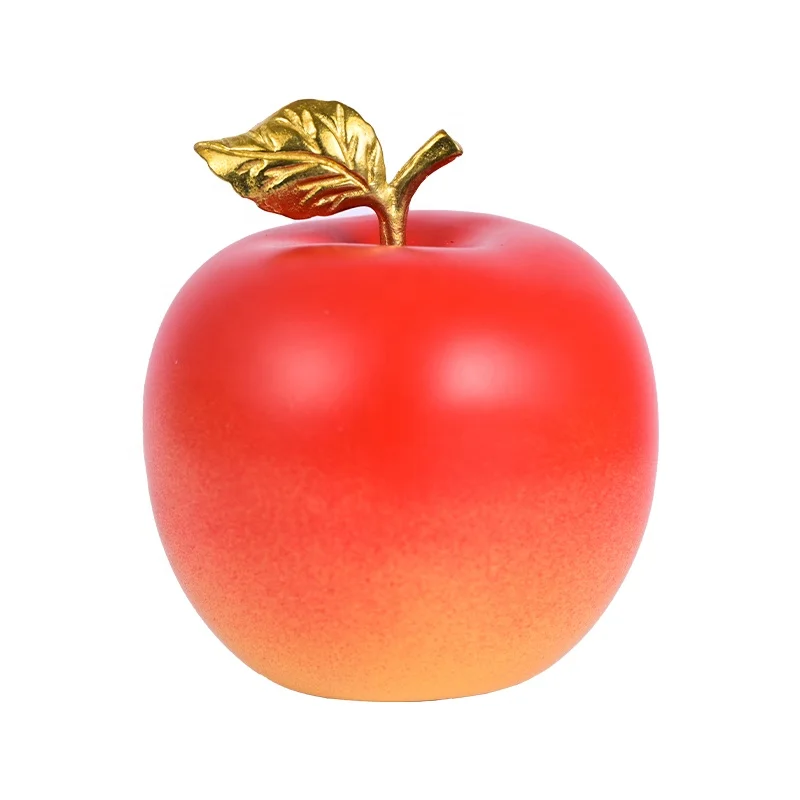 Aviation aluminum red green apple decoration living room office desktop creative peace fruit home accessories housewarming gift