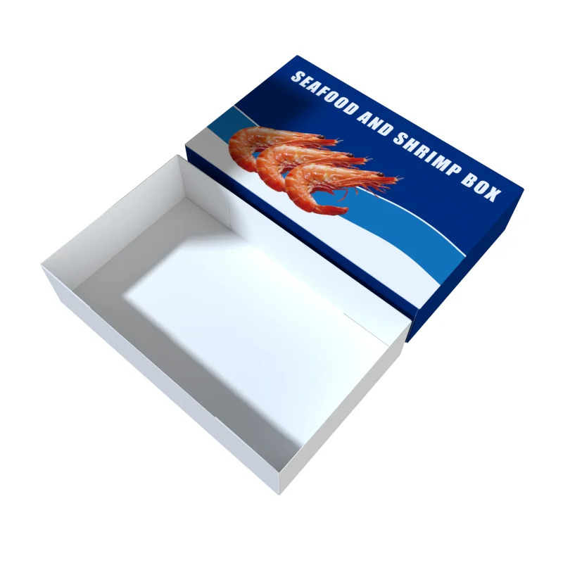 Wholesale High Quality Digital Printing Paper Boxes Recyclable Custom Seafood Boxes Shrimp Meat Packaging Boxes