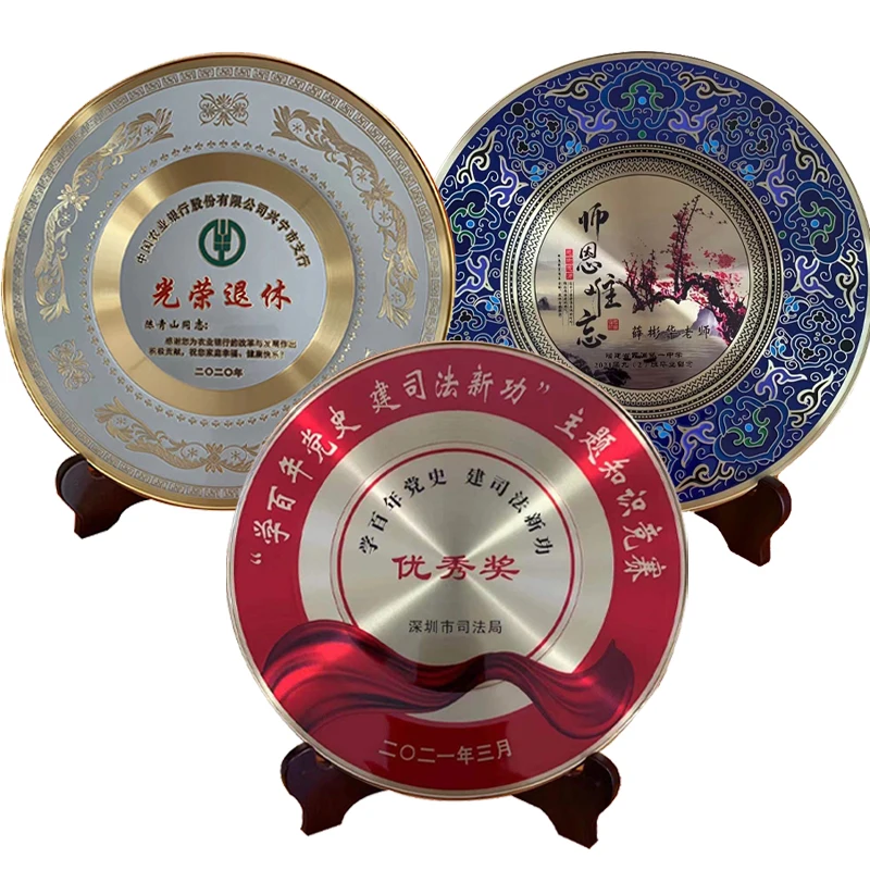 best selling customized brass etched high quality decoration souvenir metal award plaque custom plate