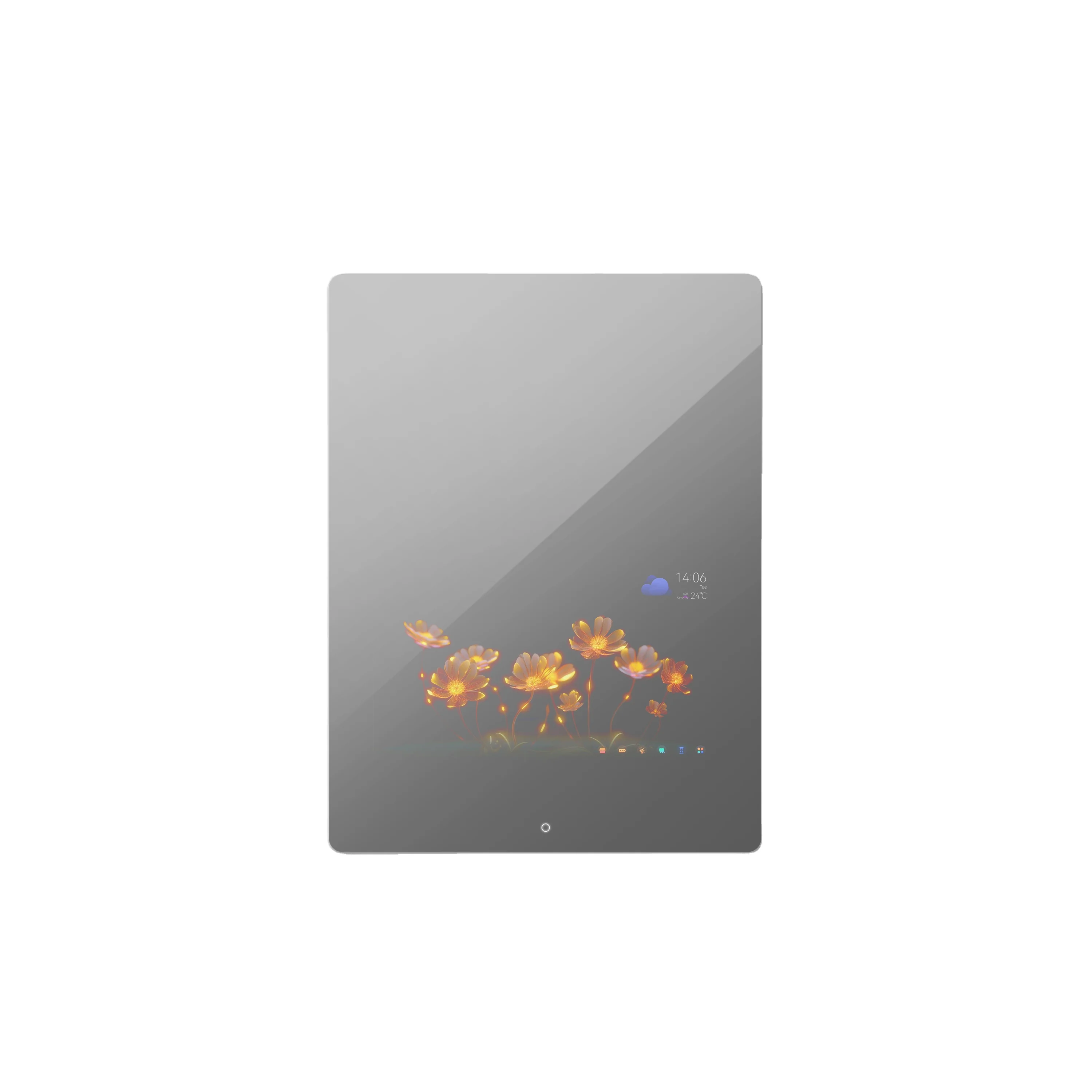 Vercon New Product 2024 Defogger Waterproof Smart Bathroom Mirror Hd Touch  Led  Mirror Smart Bluetooth Hifi speaker