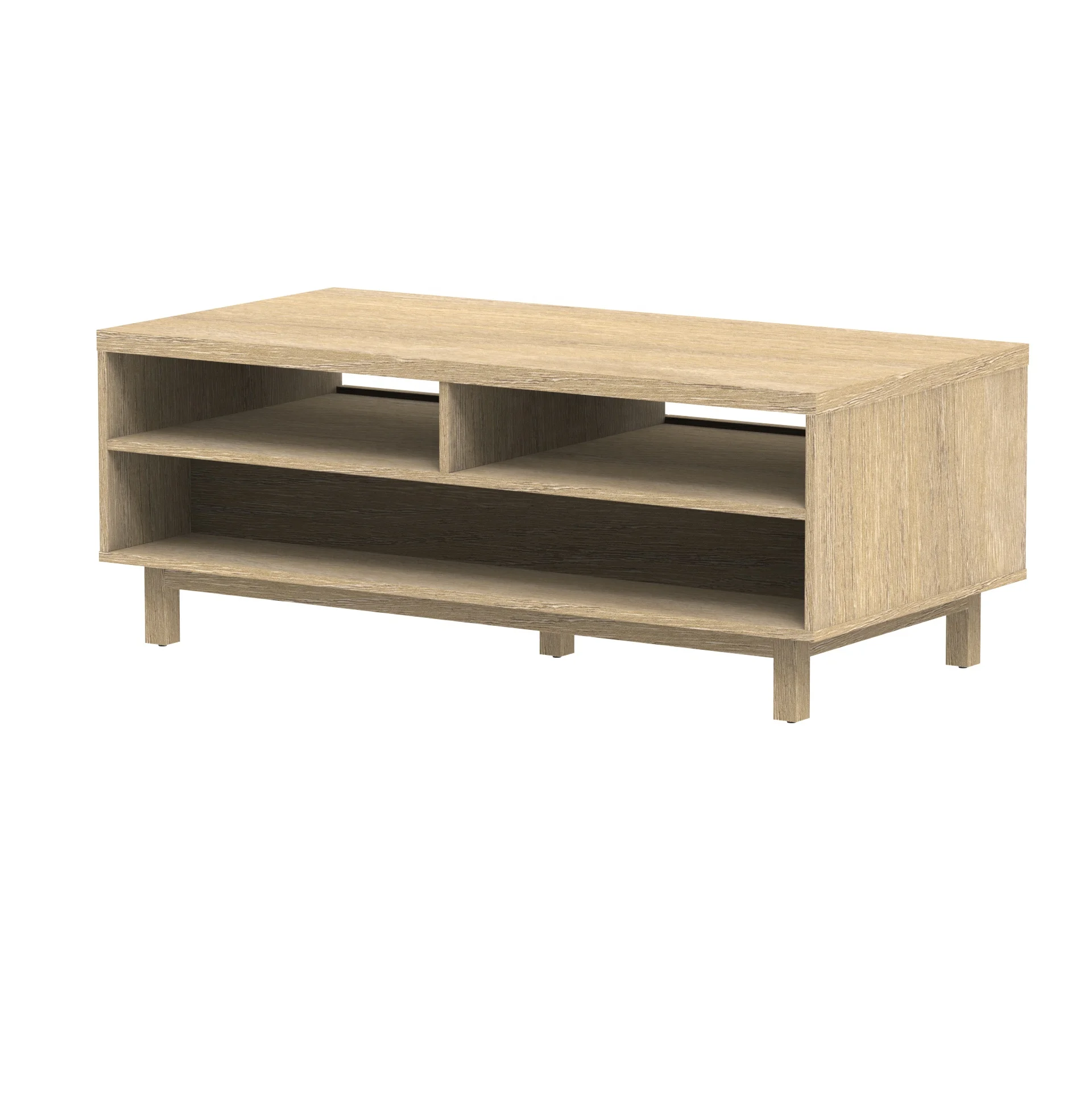 Rural style living room furniture set modern solid wood rattan TV cabinet and small end table for sale