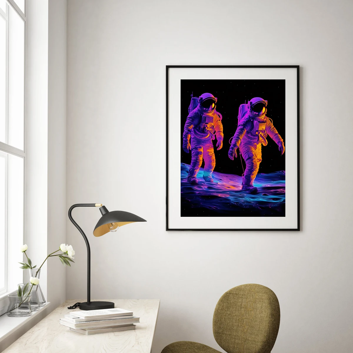 5D Diamond Painting Kit Astronaut DIY Diamond Painting Round Full Crystal Diamond Embroidery Painting Craft for Home Office Wall