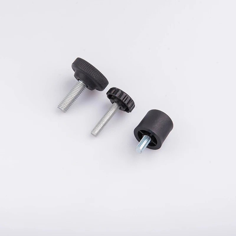 custom made galvanized carbon steel fine thread thumb screw with plastic head