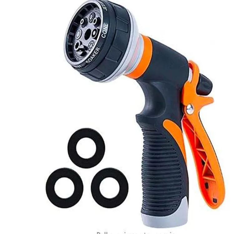 
Wholesale Multi-function Watering Irrigation Hose Spray Gun portable handle pressure garden sprayer gun: built-in fitting 