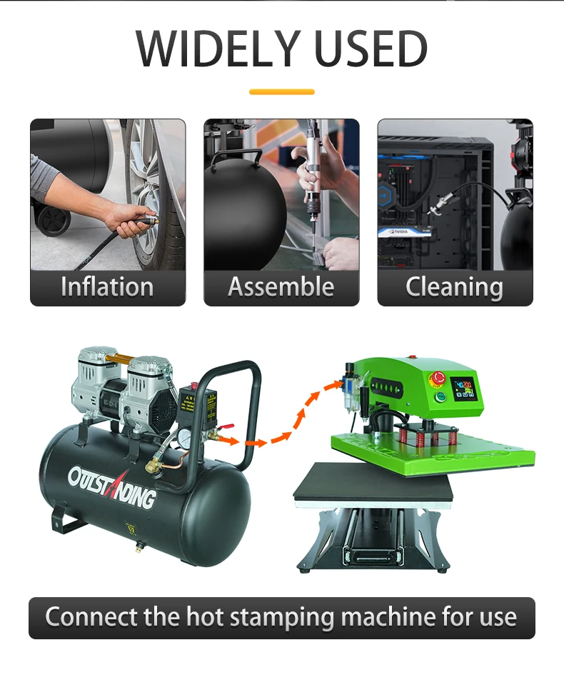 Turbo automotive air conditioning compressor  220V Portable with Pump Motor New Gasoline Powered Lubricated Home Restaurant Use