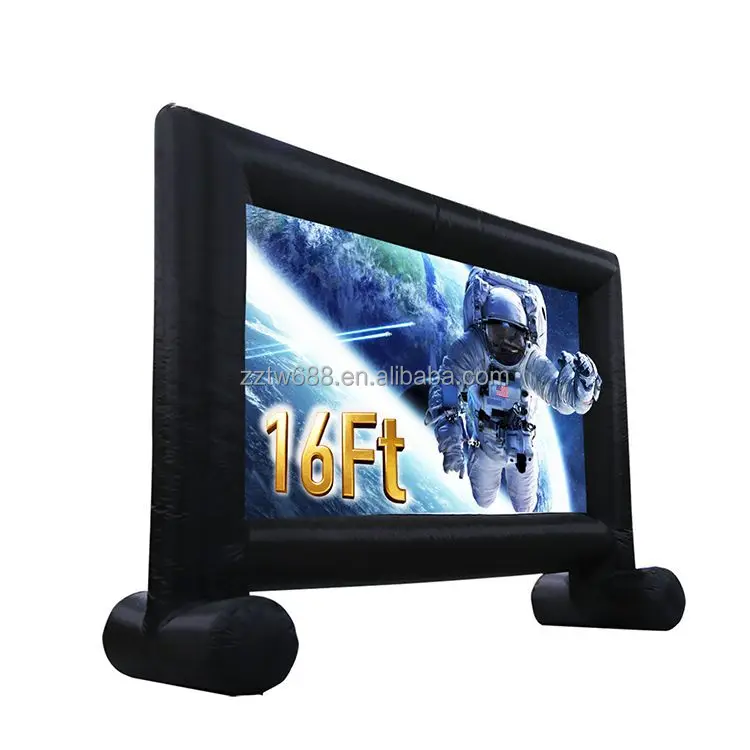 High Quality Outdoor Inflatable Projection Cinema Movie Screen Foldable Projector Screen For Advertising Event Wedding