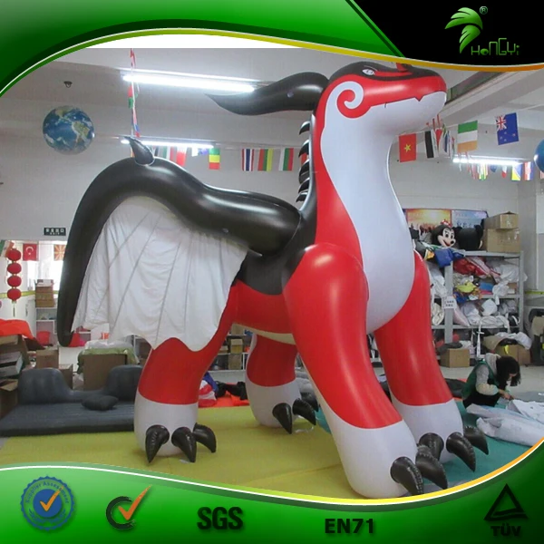 Hongyi Inflatable Red Dragon Toy Giant Inflatable Cartoon Zenith Animals with SPH