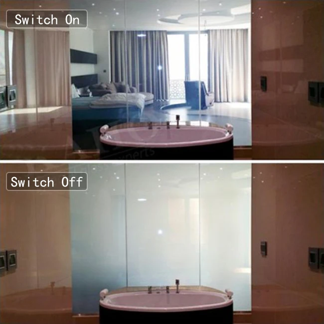 switchable  PDLC smart  glass curved tempered laminated glass for office partition