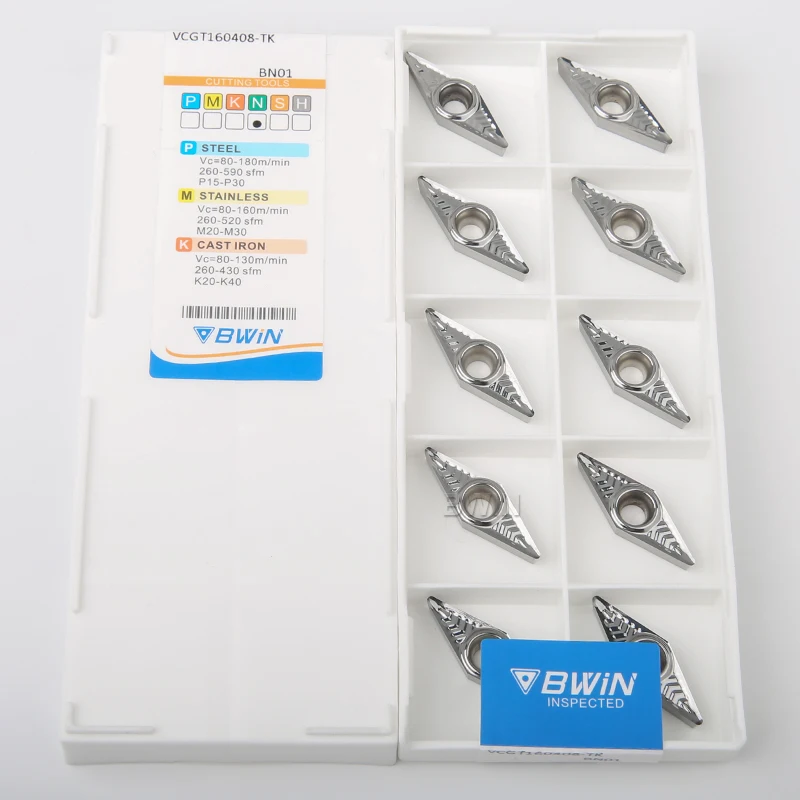 Vcgt110304 Ak H01 Vcgt160408 Pcd Mcd Insert Vcgt160404 Vcgt110302 Aluminum Cutting Usage Carbide Insert (Vcgw) Vcgt 160404 16
