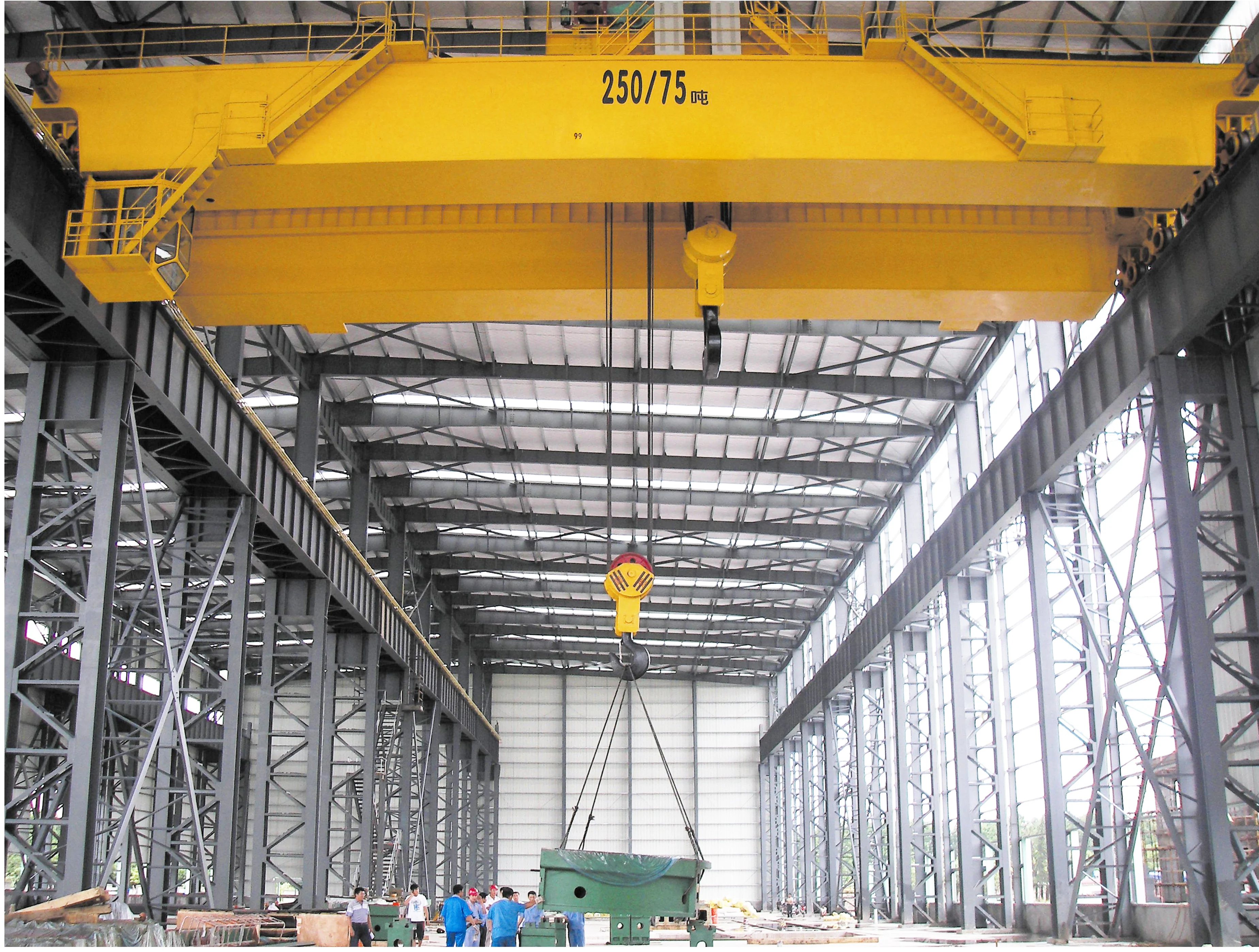 Real 01 heavy duty 5ton double girder bridge crane overhead bridge crane monorail auxiliary hook bridge crane