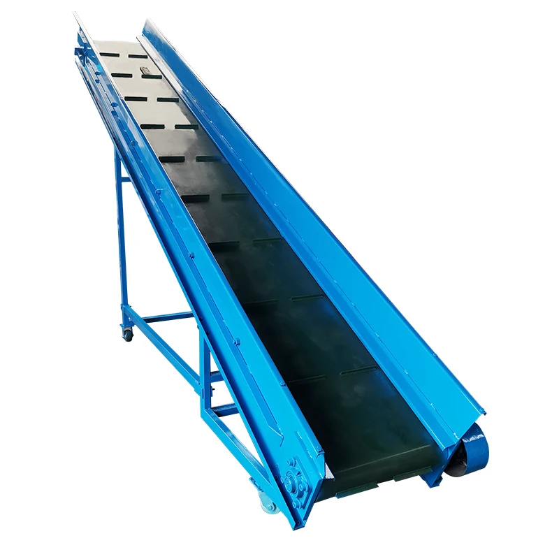 Movable grain belt conveyor warehouse loading unloading climbing belt conveyor transport belt