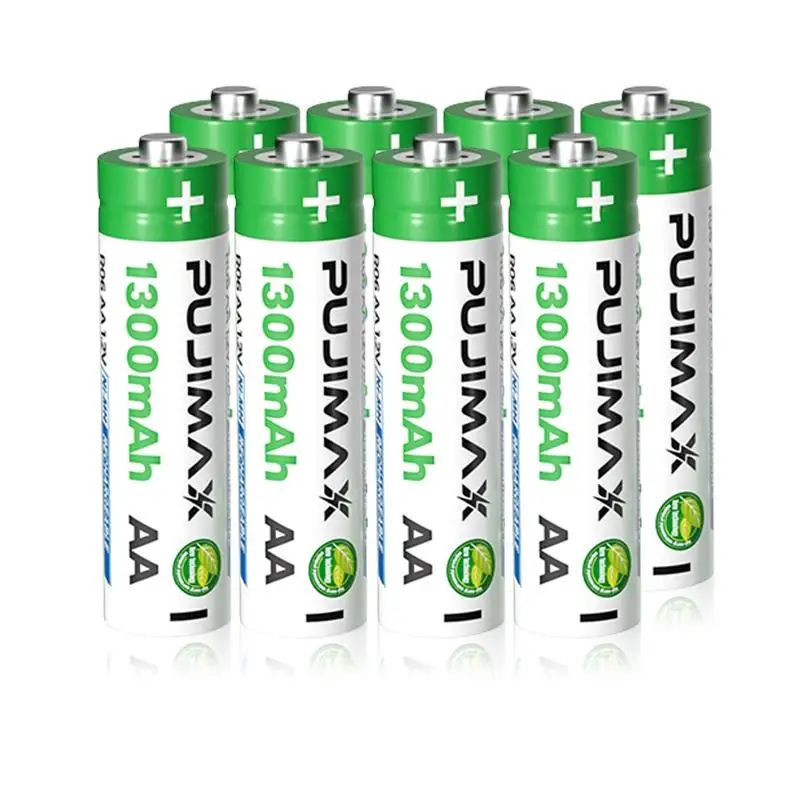 PUJIMAX High Quality 1300Mah AA Battery Pack AA Rechargeable Battery 1.2V Ni-Mh Batteries For Fingerprint Lock Wireless Mouse