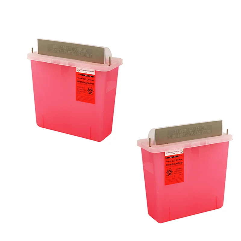 5 Quart Red Sharps Containers For Medical Waste Disposal