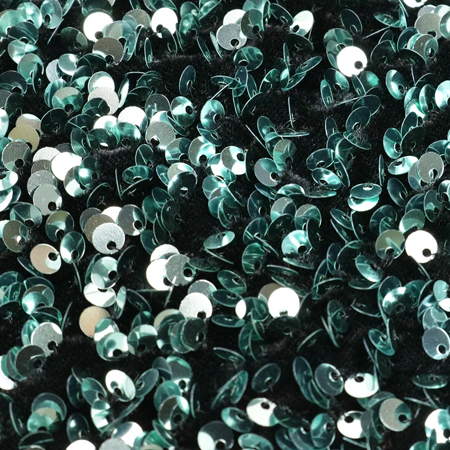 Multiple Colors Available Gorgeous 5mm Reversible Sequin Fabric Embroidery Velvet Ground for Winter Dress