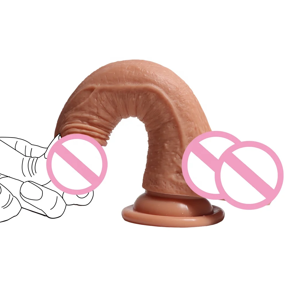 8 inch Realistic Liquid Double Layer Silicone artificial rubber Dildo Lifelike penis for girl sex toy dildo boxes for packaging