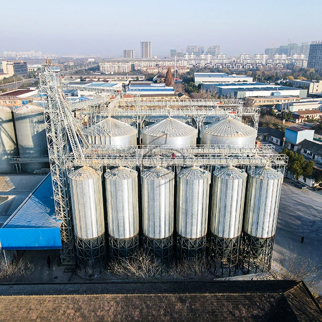  Высококачественный зерновой стальной силос для хранения кукурузной пшеницы соевой