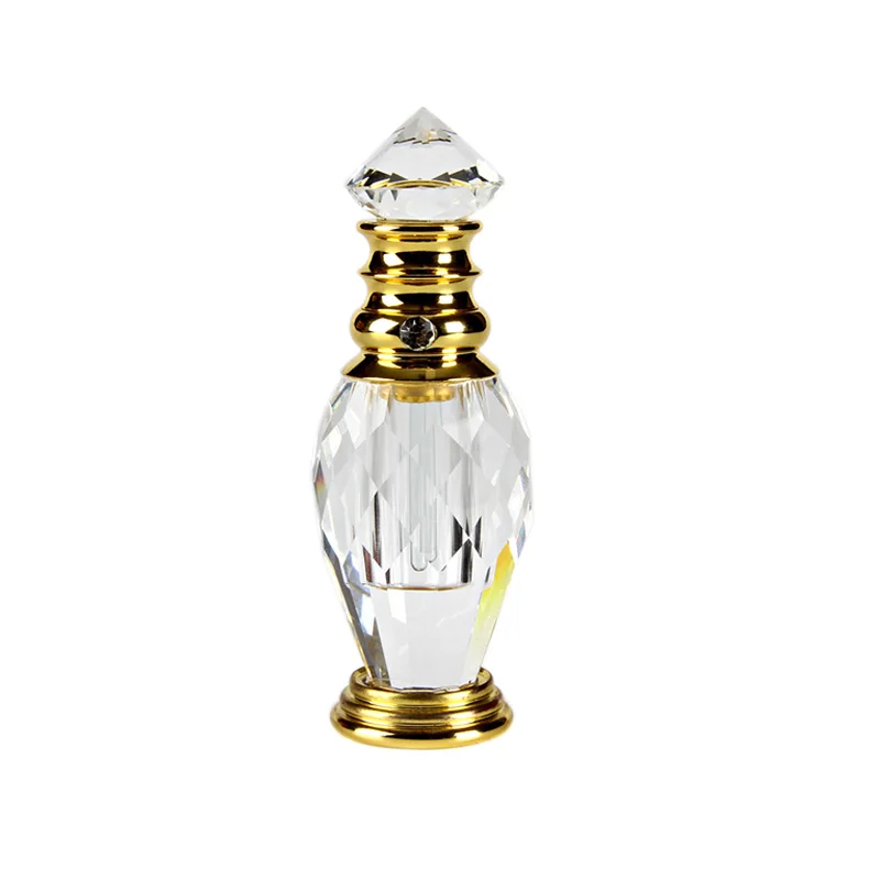Arabic Empty Crystal Refill Perfume Bottles Glass Essential Oil Bottle For Cosmetic