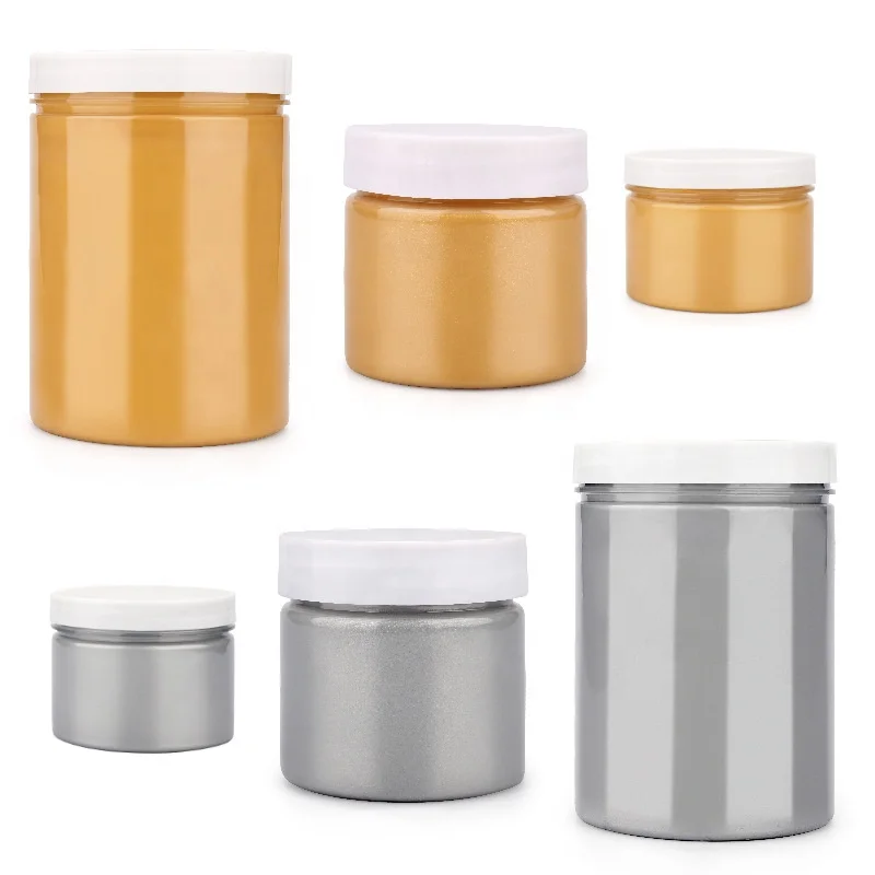 Gold Silver Color 500ml Acrylic Paint Cans Package Waterproof DIY Plaster Doll Paint