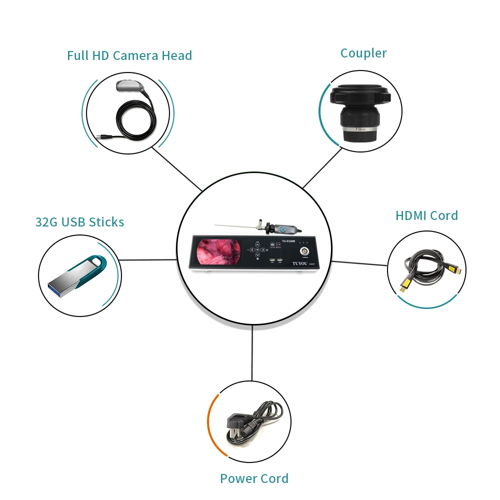 Tuyou FHD Medical Rigid Endoscope Imaging Camera System With Usb Record Video for Laparoscopy ENT Urology Hystero Gynecology