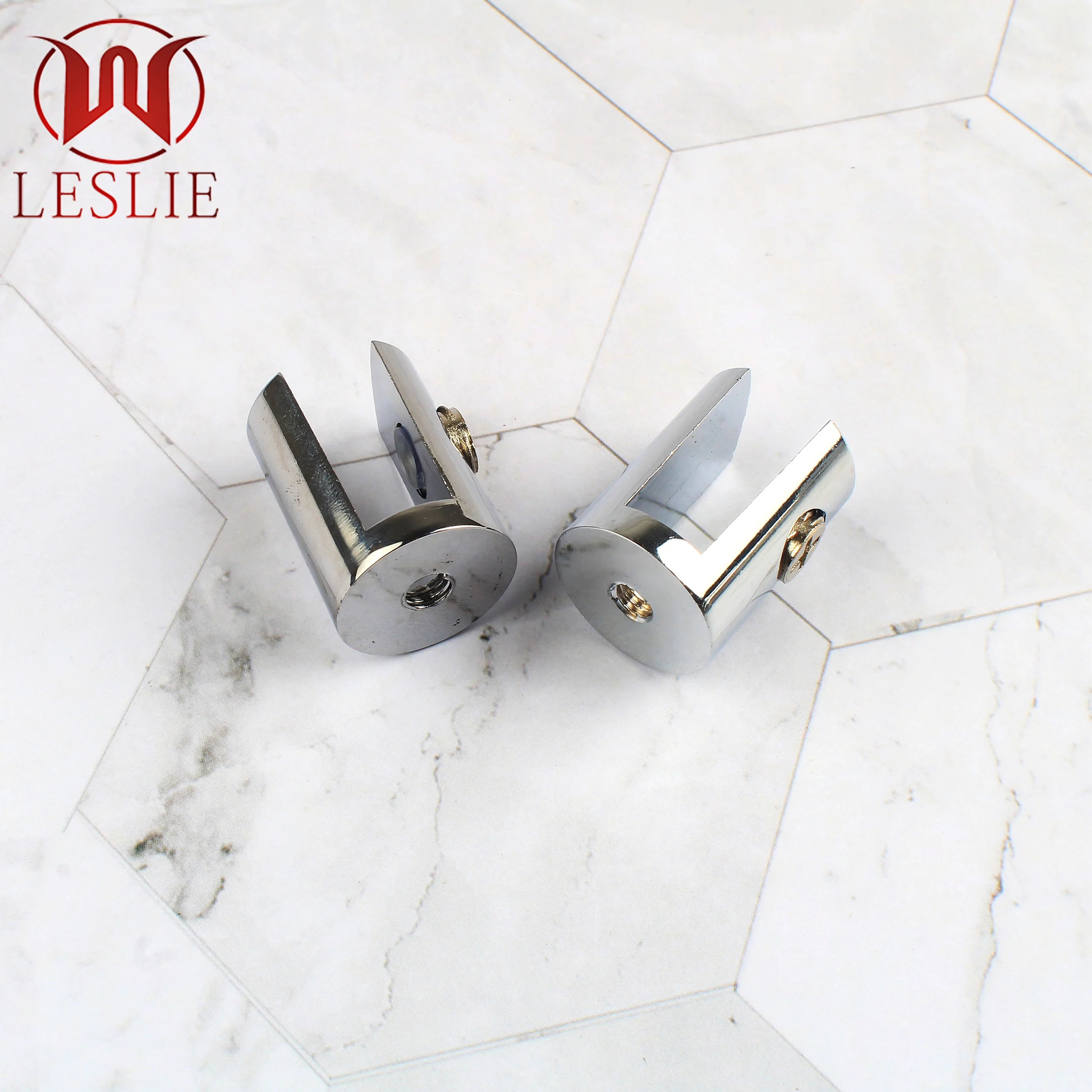 Hot Sale 10MM Chrome Cylinder Glass Shelf Support Zinc Alloy Glass Clips Frame Glass Fixed Clamp