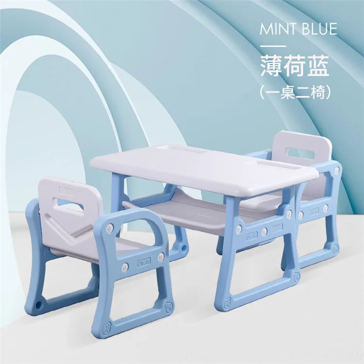 Modern Adjustable Comfortable Pe Baby Chair Table Children Plastic Dining Table And Chair