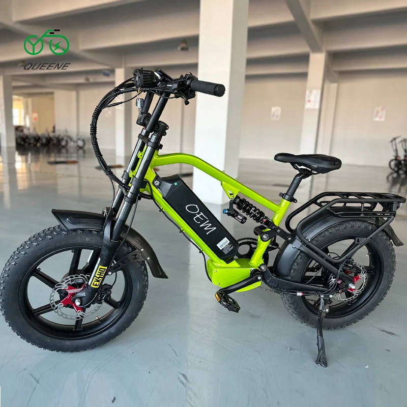 QUEENE Electric Bike Ready Stock Electrically Mountain Fatbike Eu Cheap 20inch Fat Tire Ebike Cycles Electric Bike Factory
