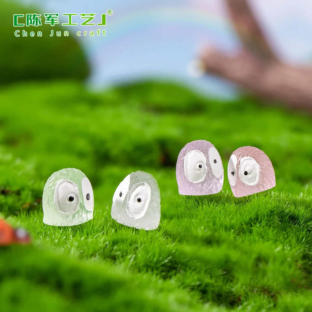 Chunjun Microlandscape Color Glow-in-the Dark Little Black Moss Landscaping Accessories Decorative Ornaments Resin Craf