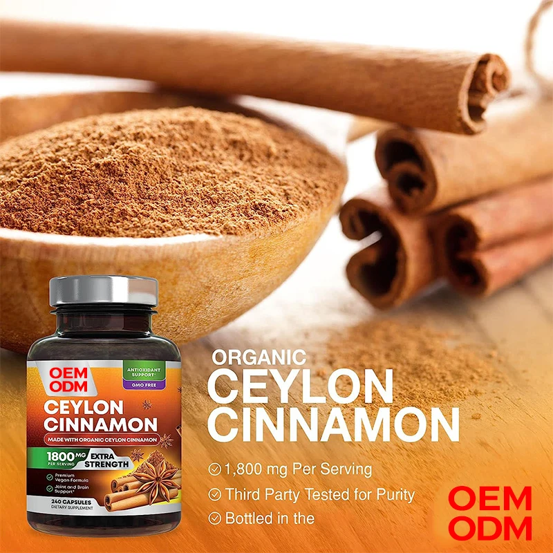 Gluten-Free Ceylon Cinnamon Powder Capsules For Blood Sugar Levels Support Supplement Best Vegan True Cinnamomum Vitamins