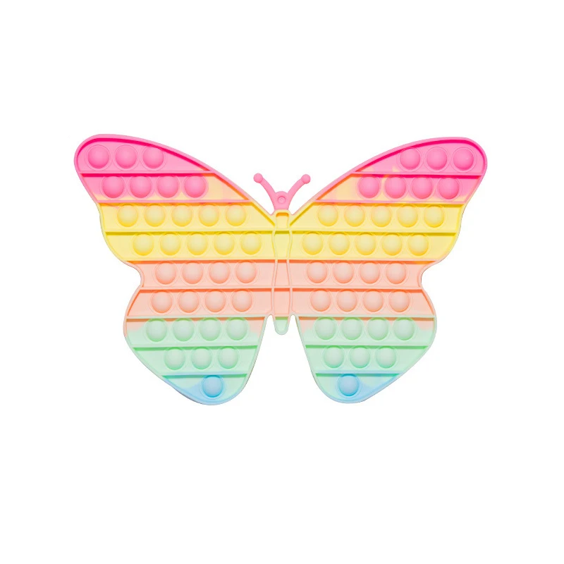Pop butterfly colorful  Jump connect silicone board  pop fidget toys  sensory fidget toys set