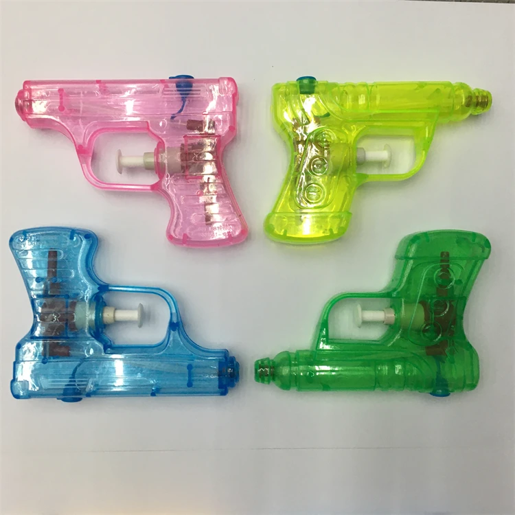 HONGDA small water gun toy transparent plastic spray kids promotional gift summer pistol small squirt custom logo outdoor beach