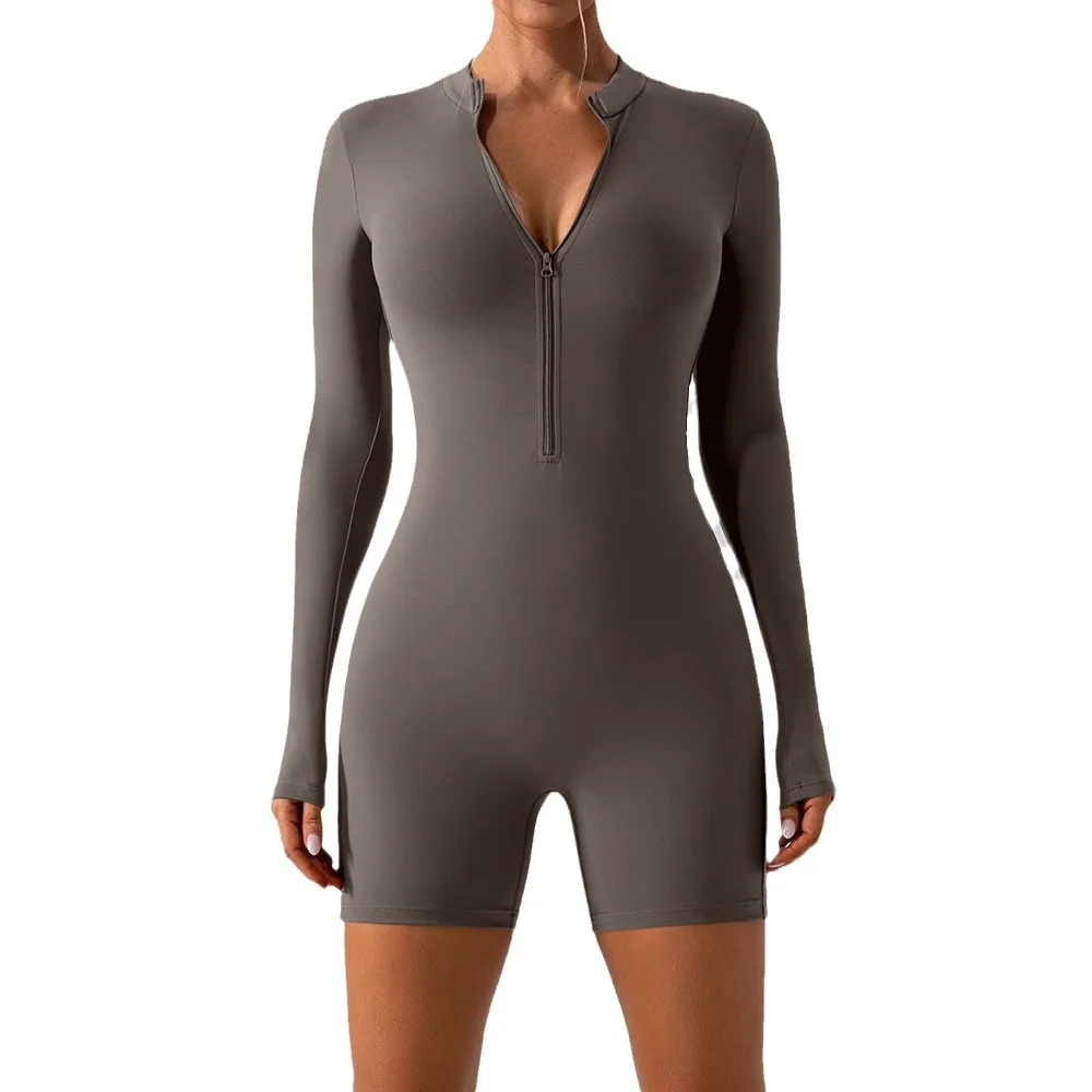 2024 Fashion long-sleeved yoga wear workout sportswear gym fitness sets dance training shaping bodysuit sexy tight activewear