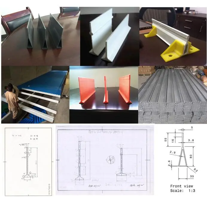 Custom Fiberglass FRP Pultruded slat floor beam for pig farm