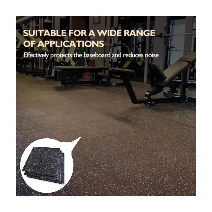Wholesale Factory High Quality Gym Equipment Rubber Flooring Tile Gym Rubber Mat