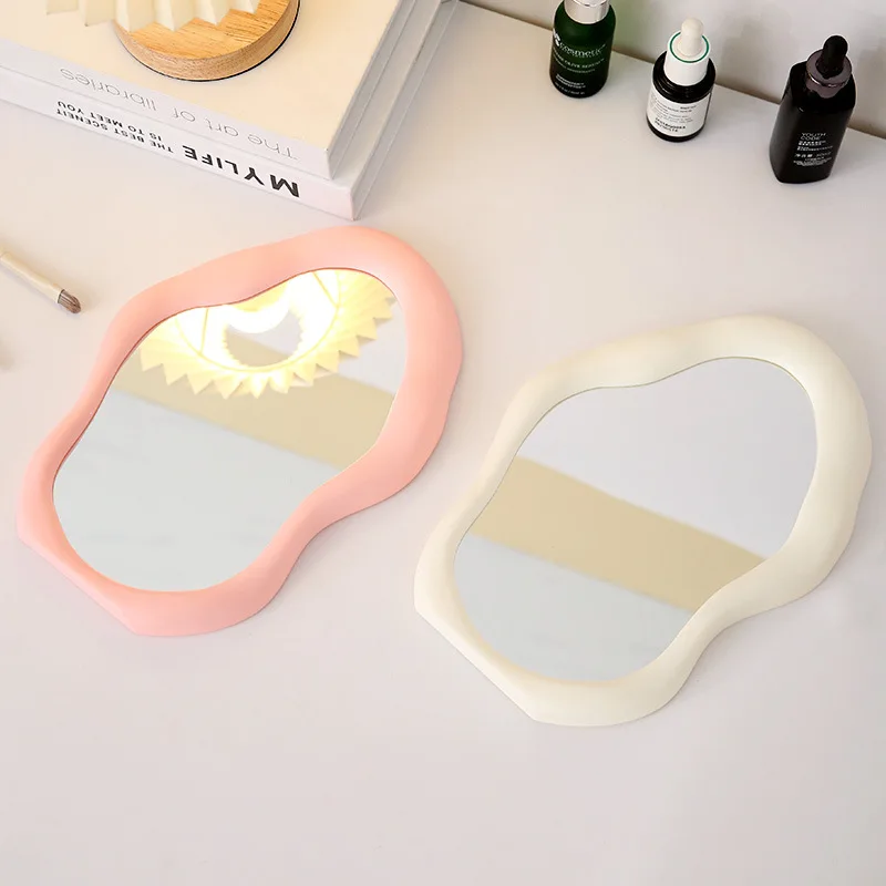 YUE  New Wholesale Creative Custom Makeup Mirror Cloud Mirror Desktop Desktop Special-Shaped Irregular Beauty Mirror