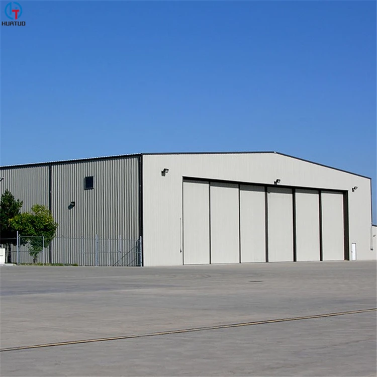 Apartment Prefab Steel Structure Insulated Storage Building Warehouse  Airport Hangar