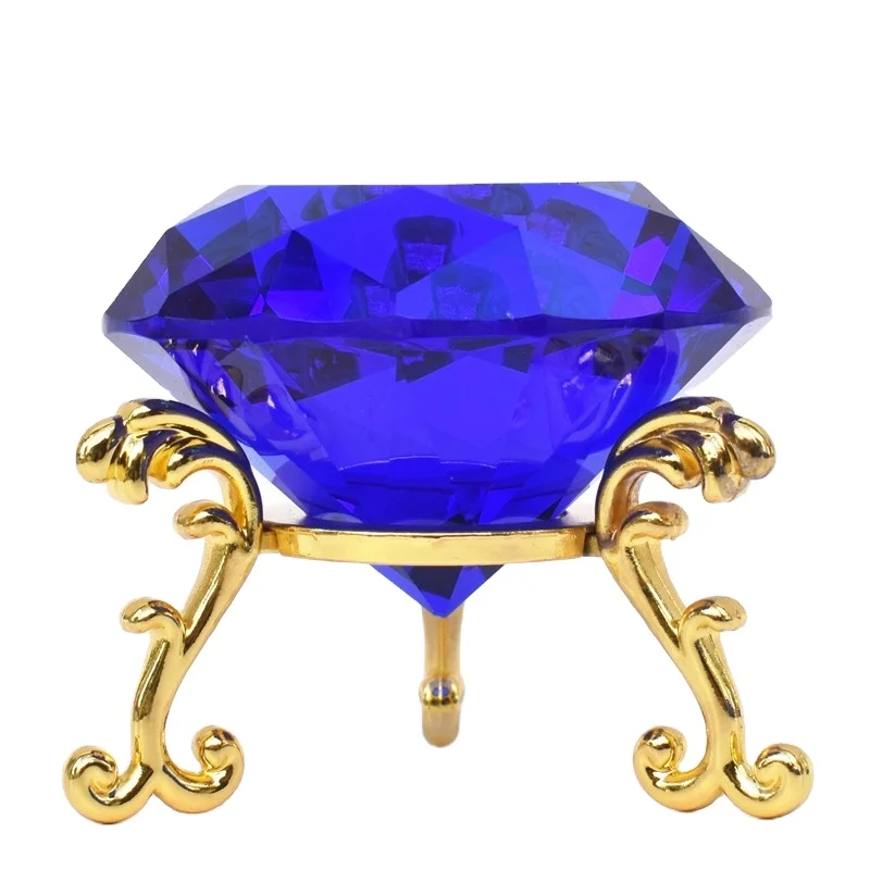 Оптовая продажа, дешевые стеклянные бриллианты, пресс-папье, сделанные на заказ, Кристальные бриллианты K9 с подставкой для украшения дома